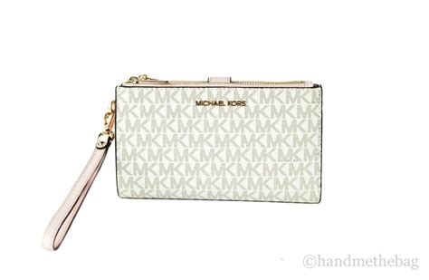 michael kors jet set travel wallet double zip|Michael Kors vanilla jet set.